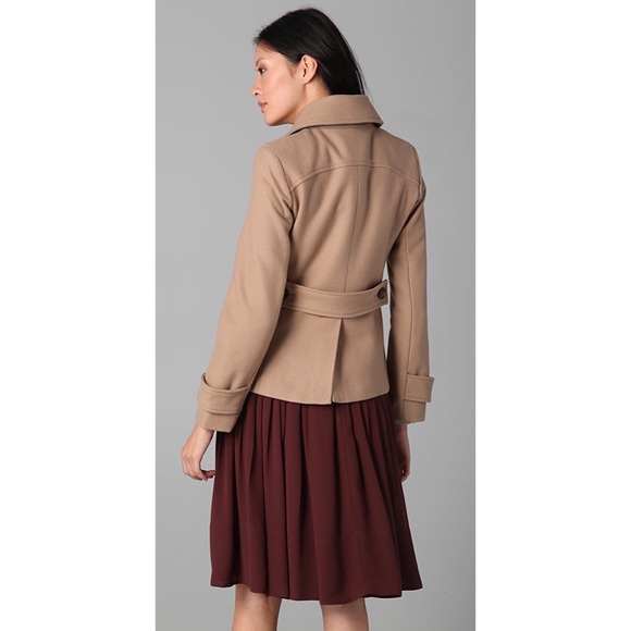 Club Monaco Camel Wool Peacoat Xs - Picture 3 of 9